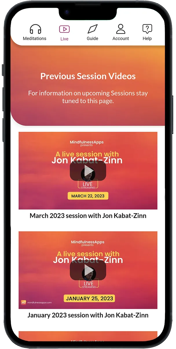 The App - Jon Kabat-Zinn Meditations